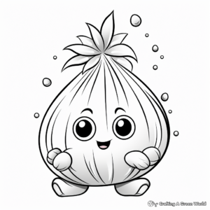 Fantasy Magical Onion Coloring Pages 4