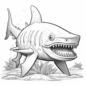 Fantasy Megalodon Coloring Pages 3