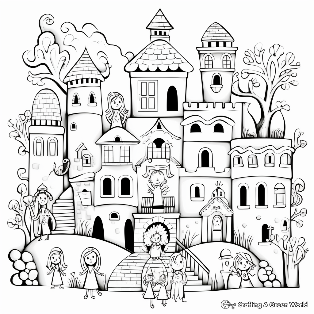 Fantasy Themed Fairy Tale Stage Coloring Pages 4