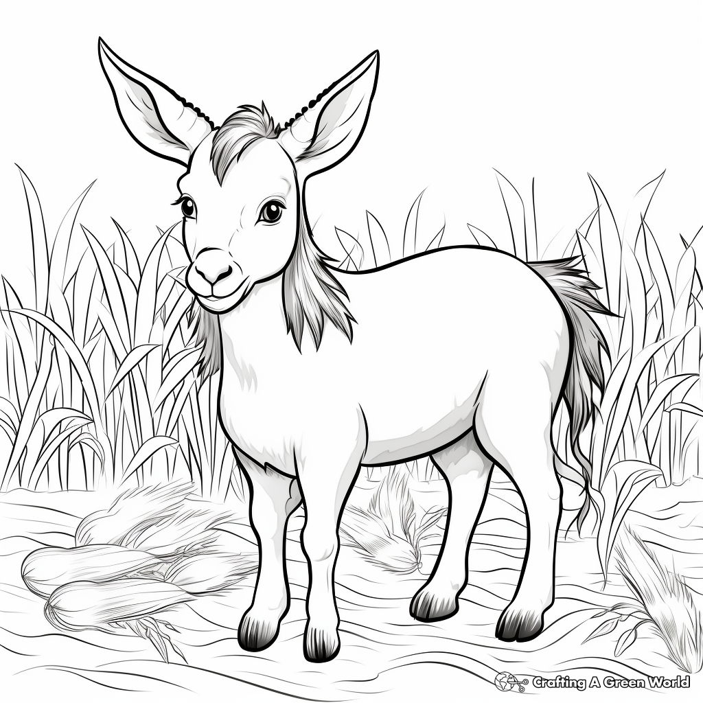 Farm Animal and Rainbow Corn Coloring Pages 4