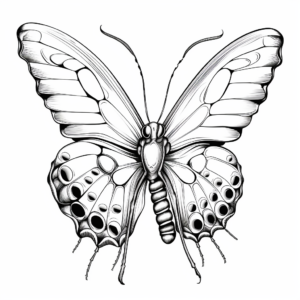 Fascinating Blue Morpho Butterfly Metamorphosis Coloring Pages 1