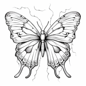 Fascinating Blue Morpho Butterfly Metamorphosis Coloring Pages 2