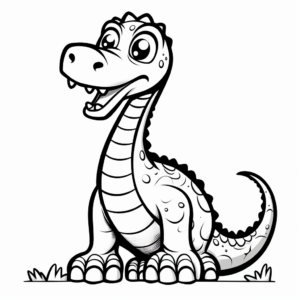 Fascinating Diplodocus Coloring Pages 3