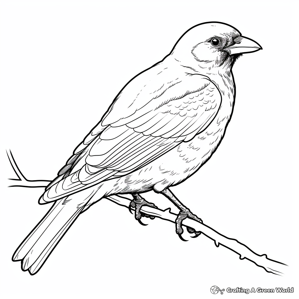 Fascinating Fan-tailed Raven Coloring Pages 4