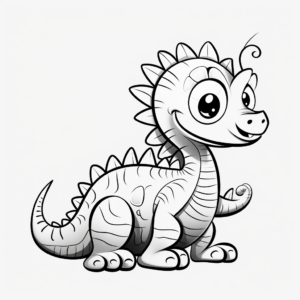 Fascinating Fossil Dinosaur Coloring Pages 1