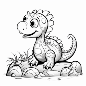 Fascinating Fossil Dinosaur Coloring Pages 2