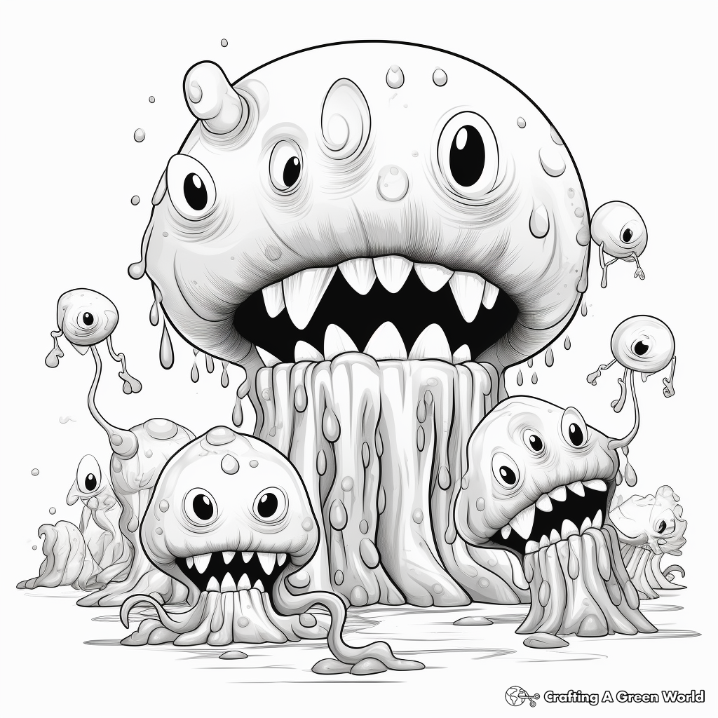 Fascinating Fungi Germ Coloring Pages 1