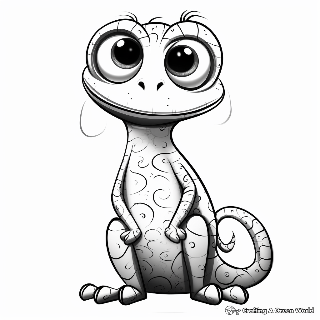 Fascinating Gecko Lizard Coloring Pages 3