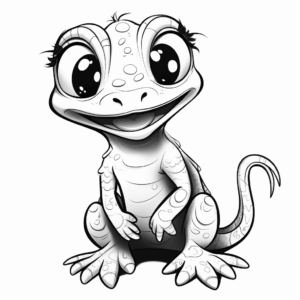 Fascinating Gecko Lizard Coloring Pages 4