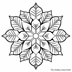 Fascinating Geometric Snowflake Coloring Pages 2
