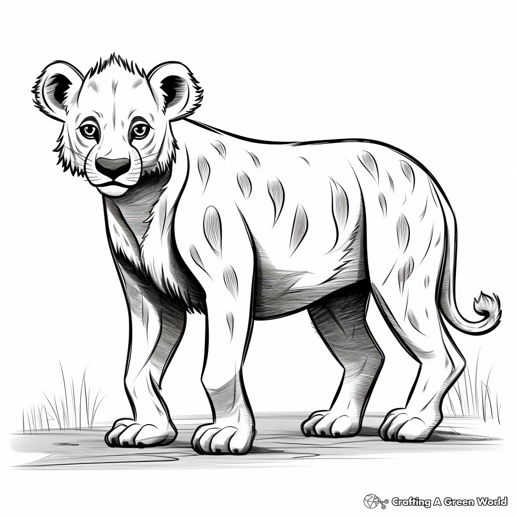 Fascinating Hyena Coloring Pages for Enthusiasts 1