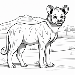 Fascinating Hyena Coloring Pages for Enthusiasts 3