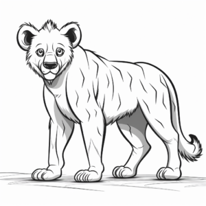 Fascinating Hyena Coloring Pages for Enthusiasts 4
