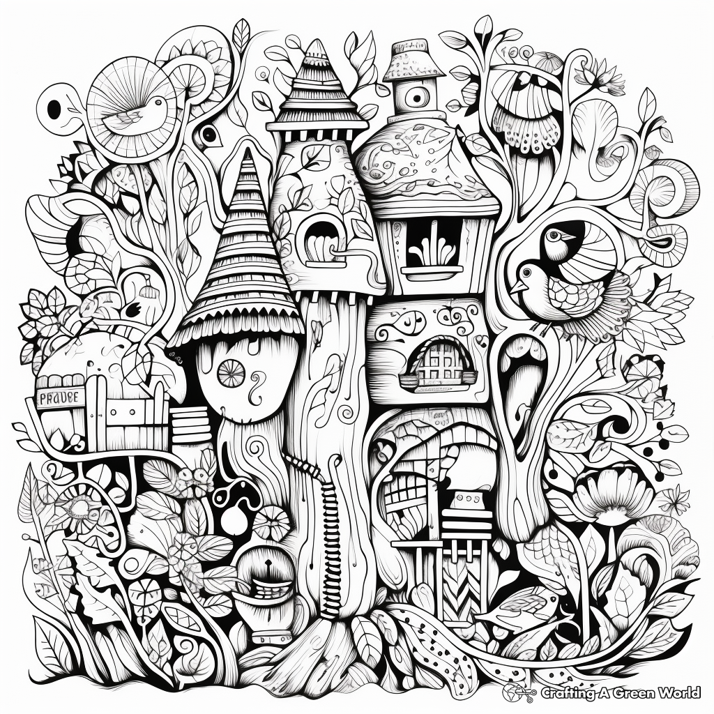 Fascinating Intricate Boho Art Coloring Pages 3