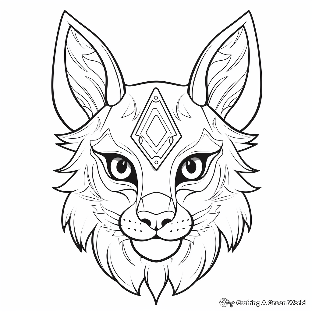 Fascinating Lynx Face Coloring Pages 3