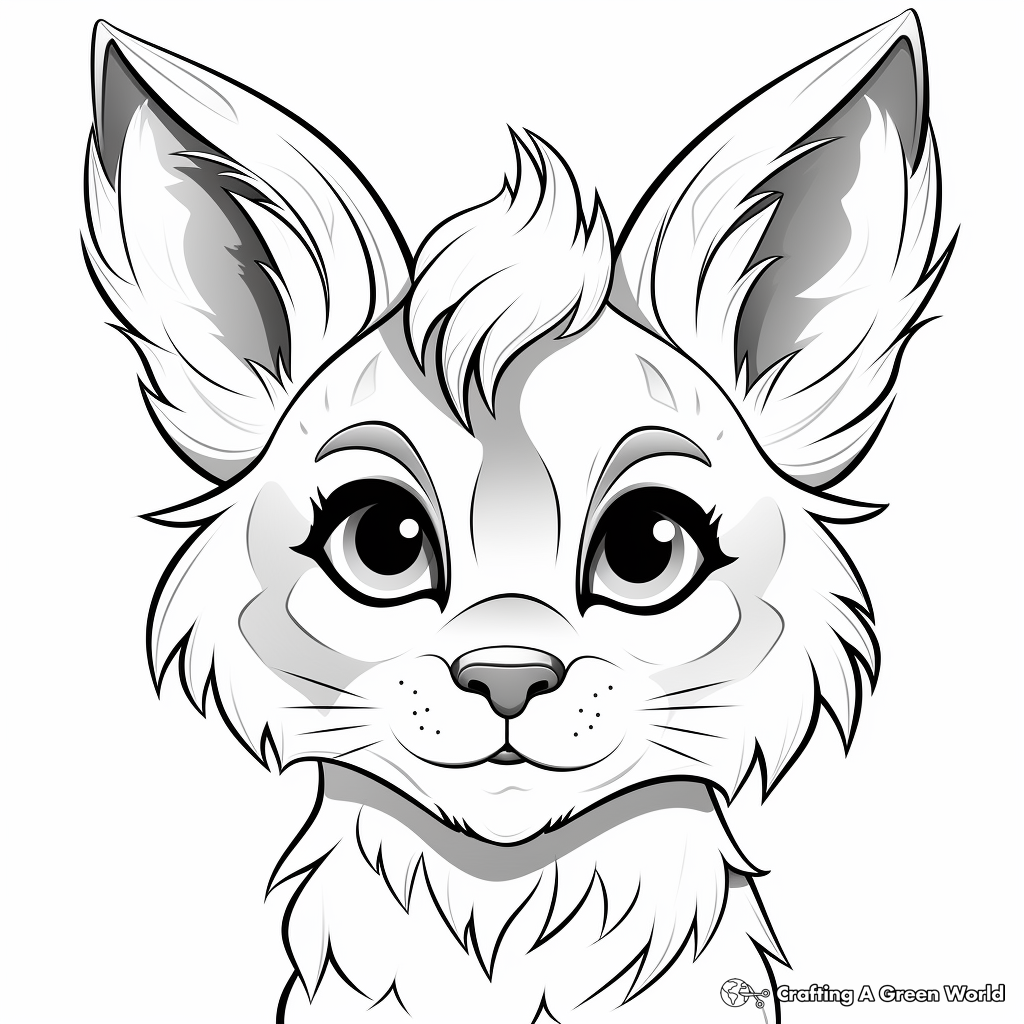 Fascinating Lynx Face Coloring Pages 4