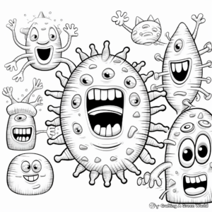 Fascinating Microorganisms Coloring Pages 1