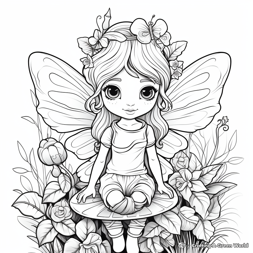 Fascinating Nymph Coloring Pages 2