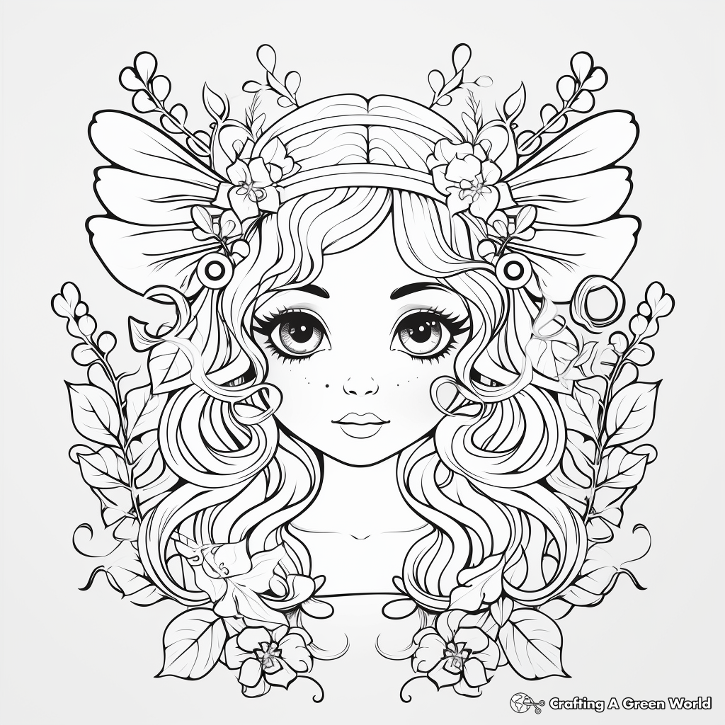 Fascinating Nymph Coloring Pages 3
