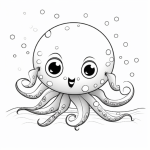 Fascinating Octopus Coloring Pages 1