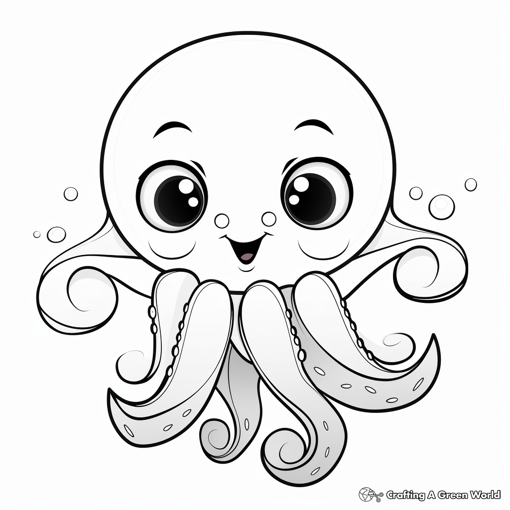 Fascinating Octopus Coloring Pages 3