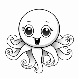 Fascinating Octopus Coloring Pages 4