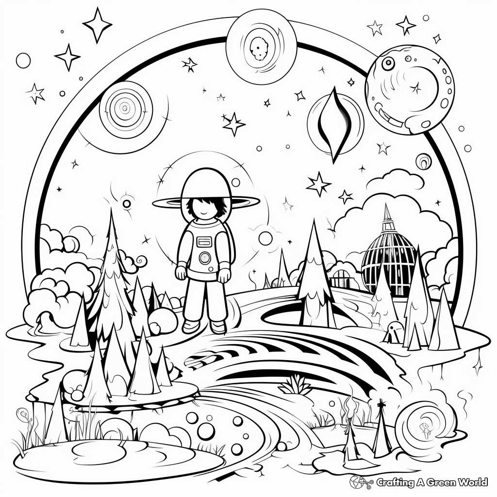 Fascinating Space Coloring Pages 4
