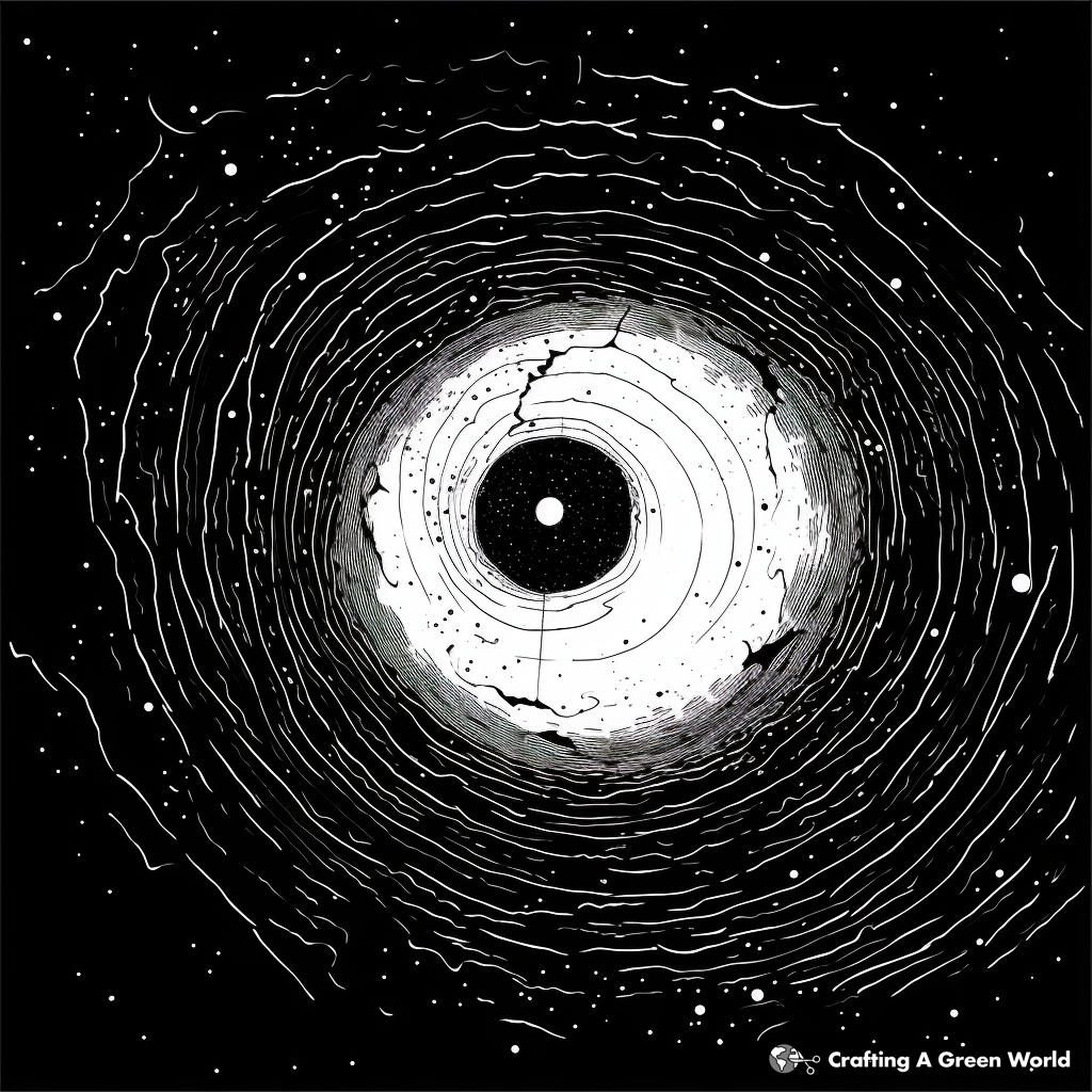 Fascinating Spiral Galaxy Black Hole Coloring Pages 1