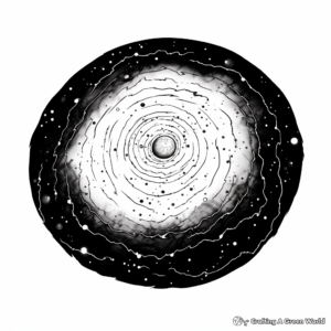 Fascinating Spiral Galaxy Black Hole Coloring Pages 3