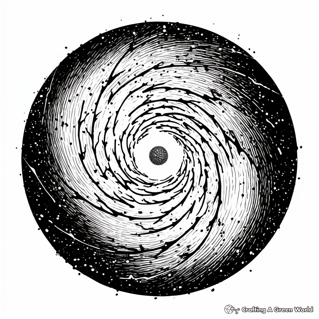Fascinating Spiral Galaxy Black Hole Coloring Pages 4