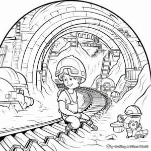 Fascinating Tunnel Digging Coloring Pages 2