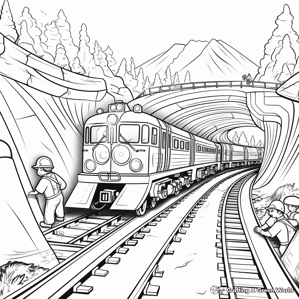 Fascinating Tunnel Digging Coloring Pages 3