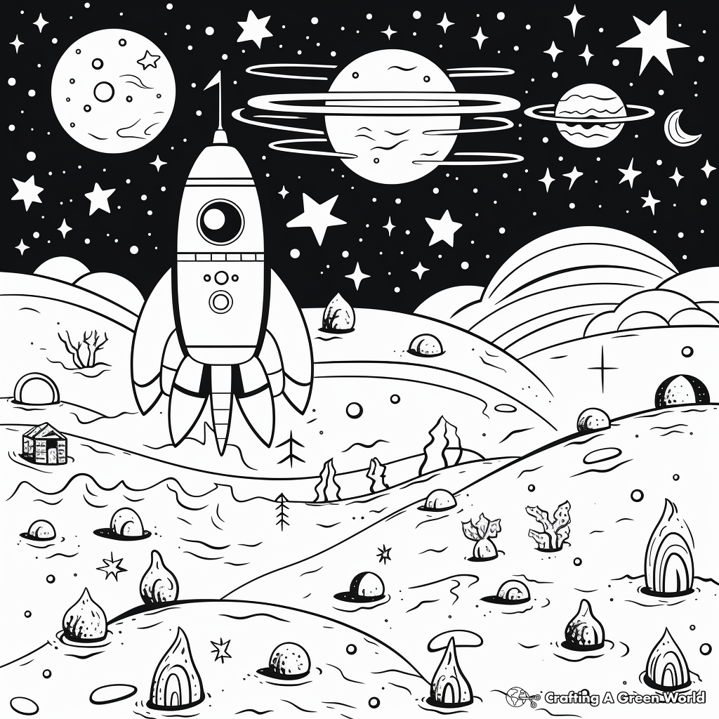 Fascinating Universe Creation Coloring Pages 4