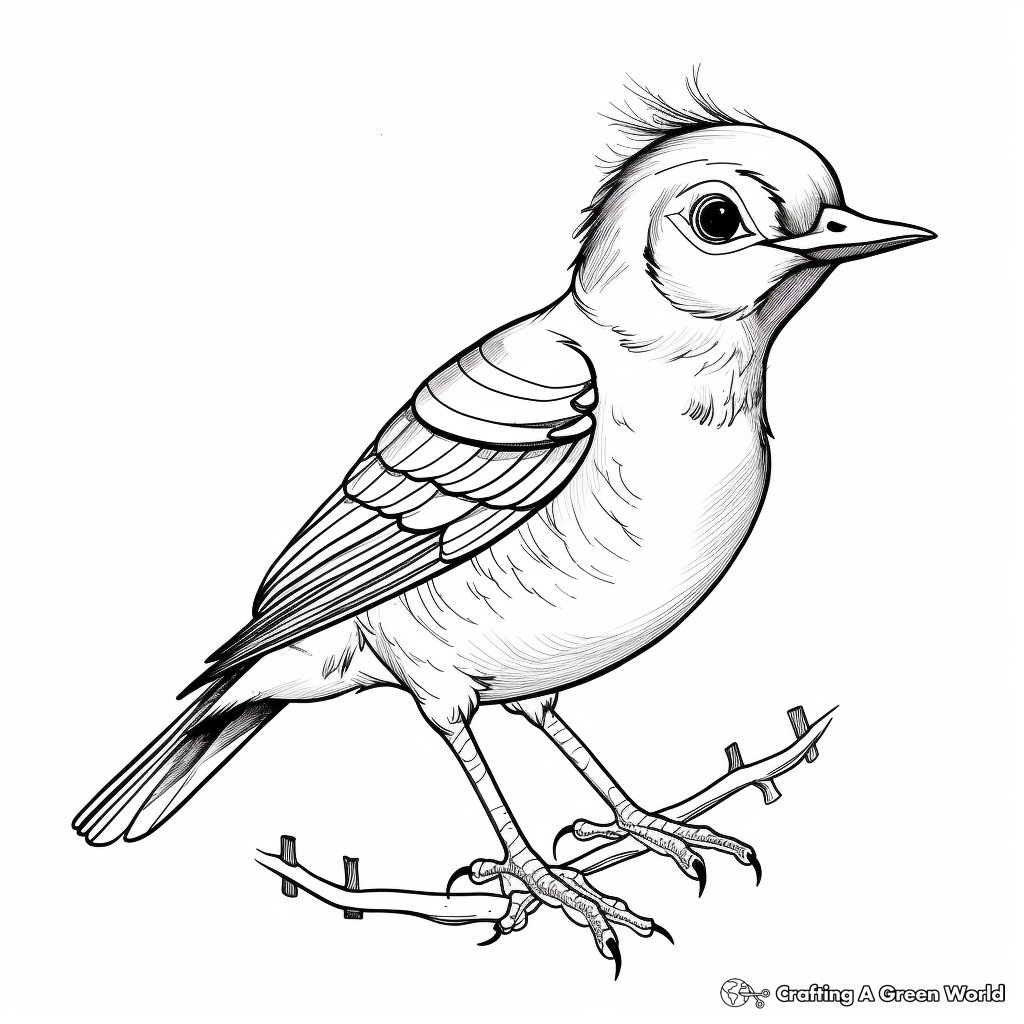 Fashionable Passenger Pigeon Coloring Pages 2