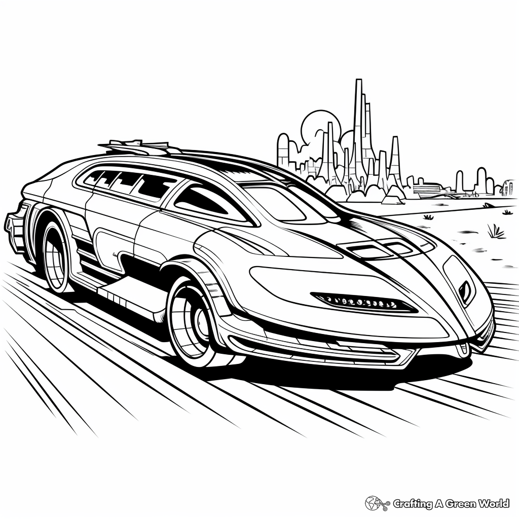 Fast and Furious: Alien Racing Spaceship Coloring Pages 1