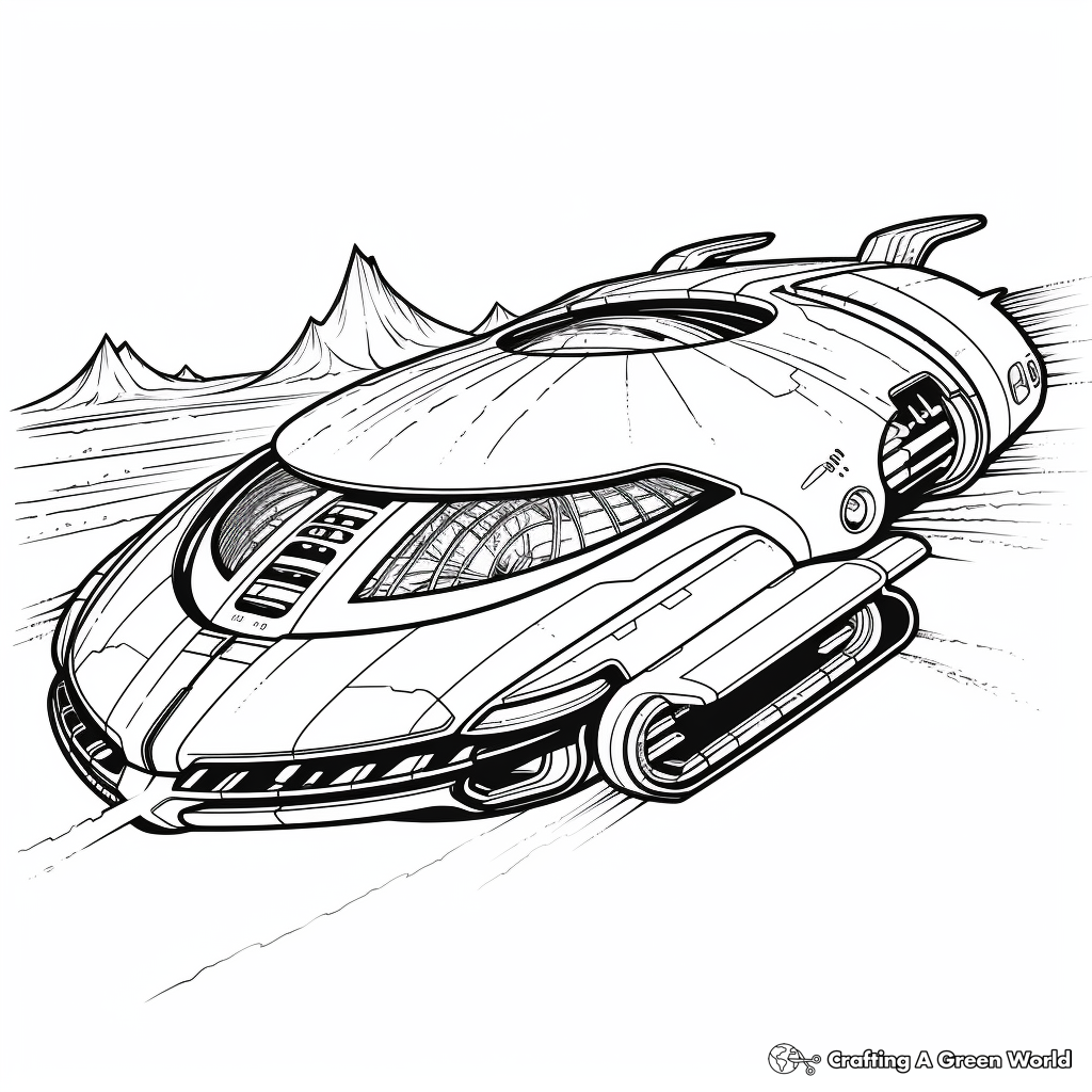 Fast and Furious: Alien Racing Spaceship Coloring Pages 3