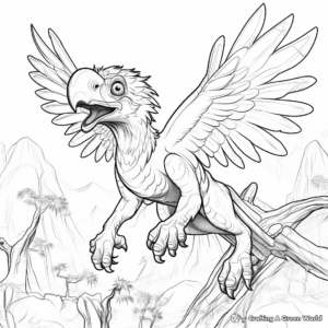 Fearless Atrociraptor Hunting Prey Coloring Pages 4