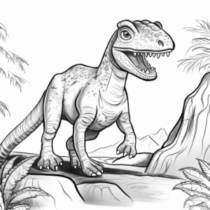Feathered Albertosaurus Coloring Pages 2