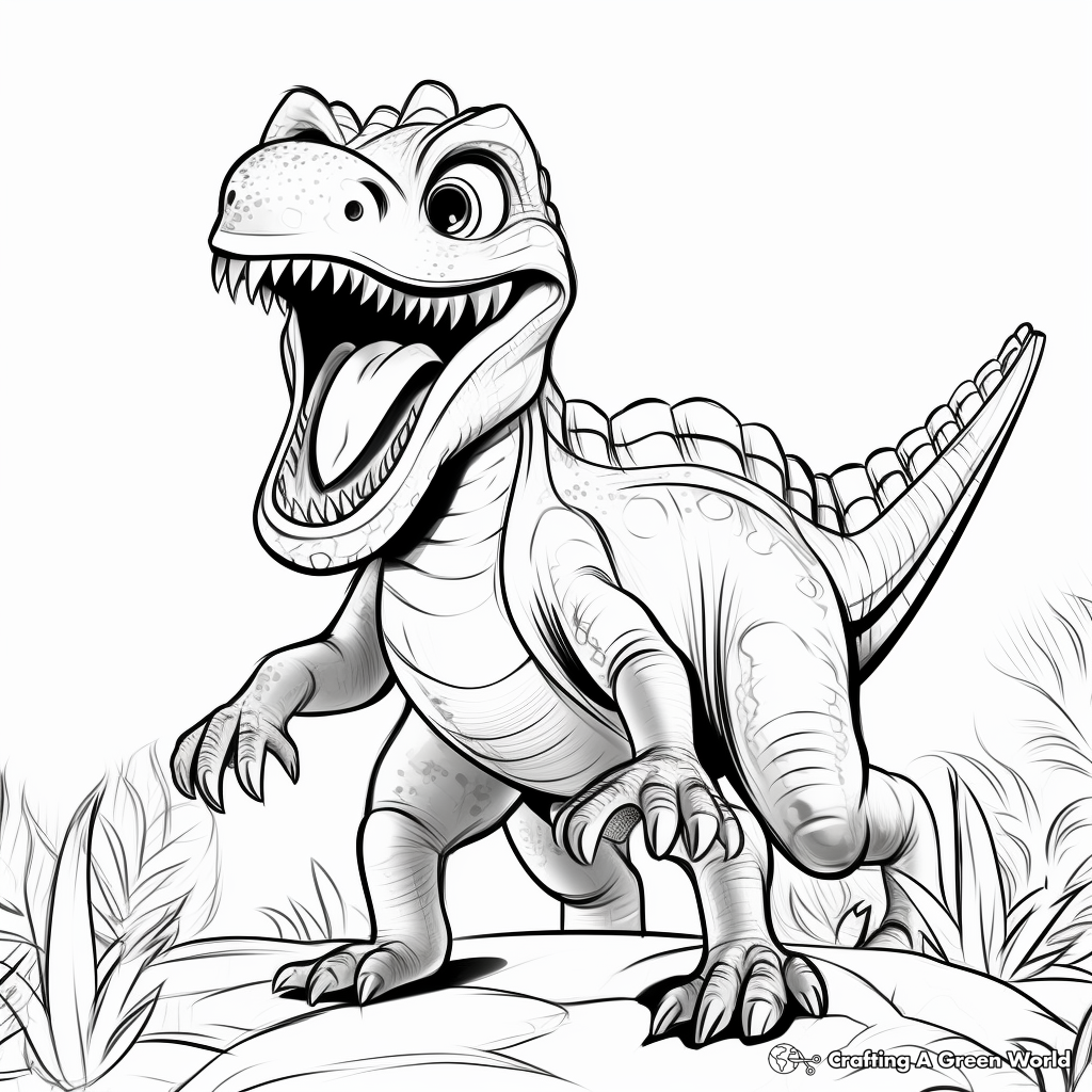 Feathered Albertosaurus Coloring Pages 3