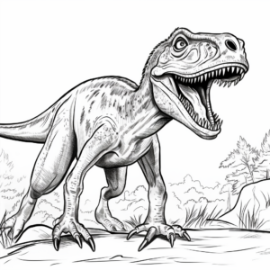Feathered Albertosaurus Coloring Pages 4