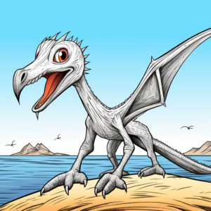 Feathered Pteranodon Coloring Pages 1