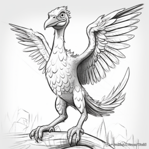 Feathered Utahraptor Coloring Pages for Bird Lovers 4