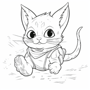 Feisty Chinchilla in Action Coloring Pages 1