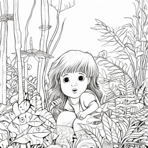 Fern and Moss Coloring Pages for Kids 3