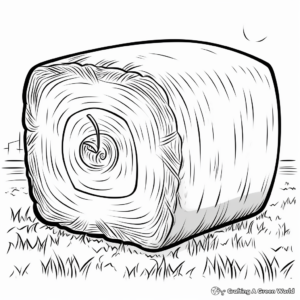 Festive Christmas Hay Bale Coloring Pages 4