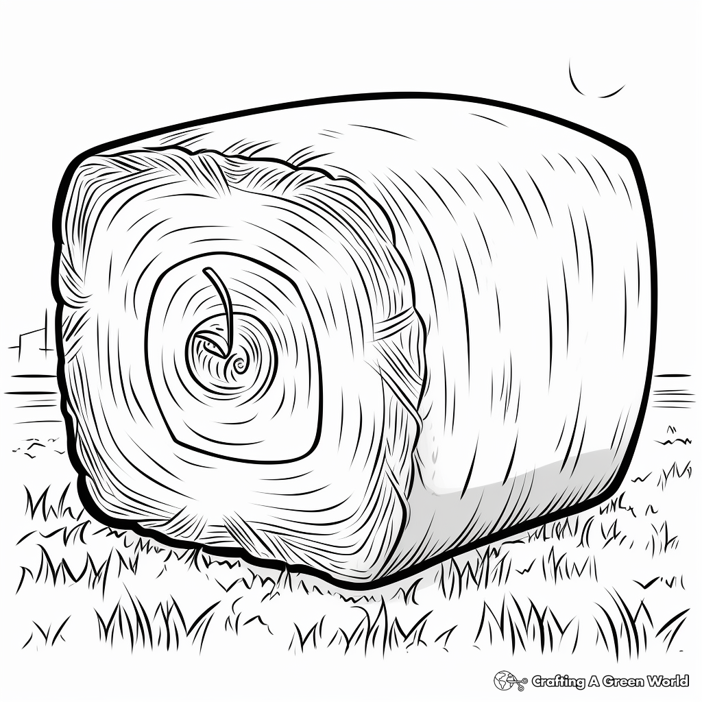 Festive Christmas Hay Bale Coloring Pages 4