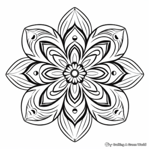 Festive Mandala Coloring Pages for Christmas 1