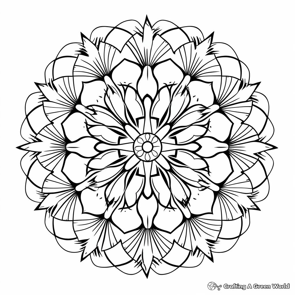 Festive Mandala Coloring Pages for Christmas 3