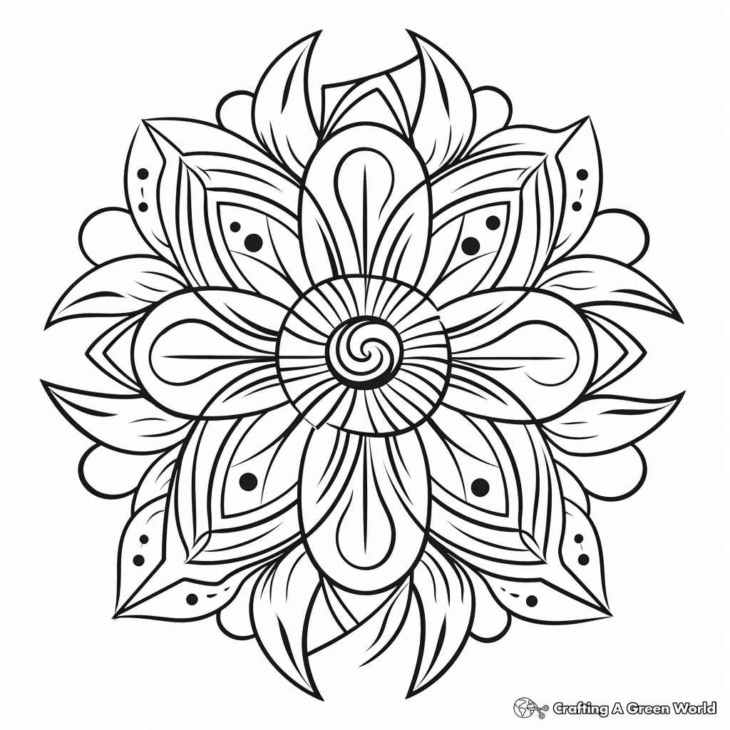 Festive Mandala Coloring Pages for Christmas 4