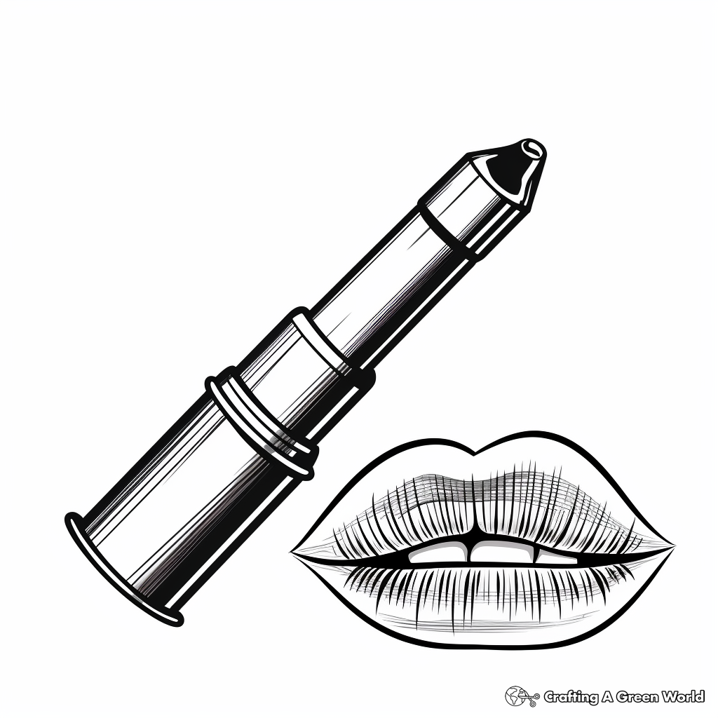 Festive Party Blower Lips Coloring Pages 1